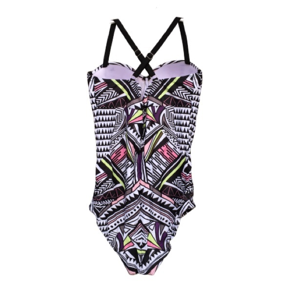 Ekouaer Geometric Print One Piece Bathing Suit S - Picture 5 of 8